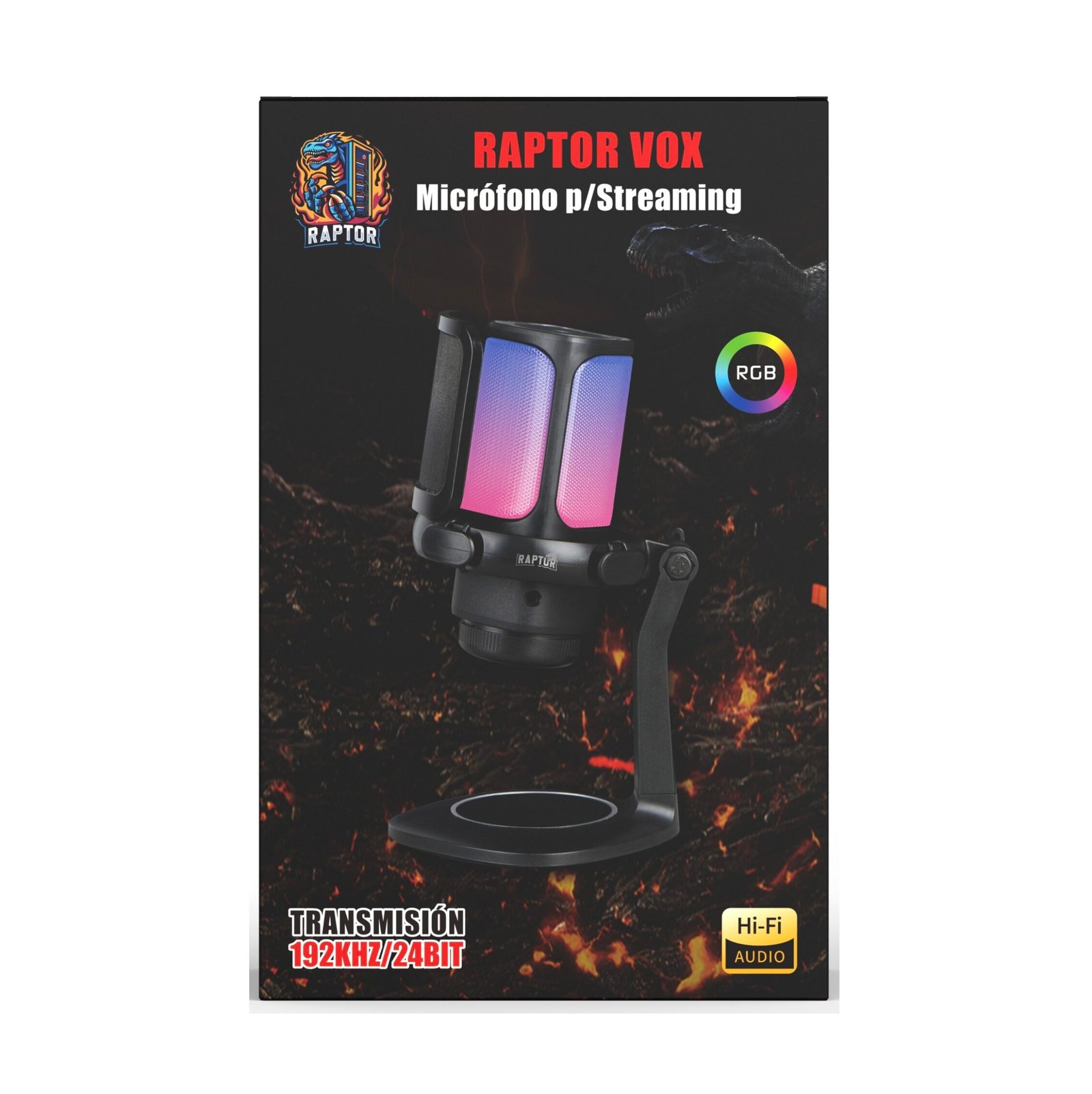 Microfono Raptor Vox RGB USB - Imagen 3