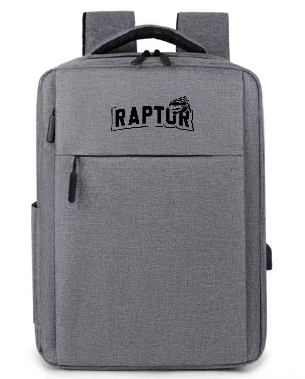 Mochila Raptor con USB para carga Multiples Bolsillos Gris - Imagen 2