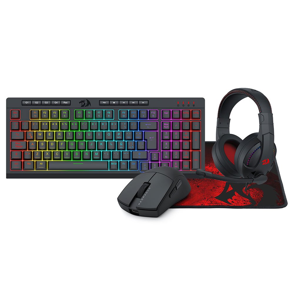 Combo Redragon S147 4en1 (Teclado - Mouse - Auricular - Pad Mouse)