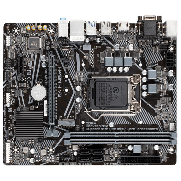 Mother Gigabyte H410M H V3 Socket 1200 - Imagen 2