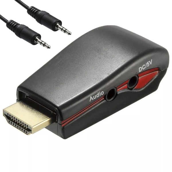 Adaptador HDMI M a VGA H Intco 09-031A c/audio y power c/cable