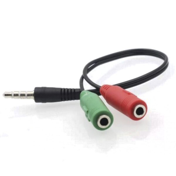 Adaptador de Audio Generico Plug 3.5 M a Dual 3.5 H