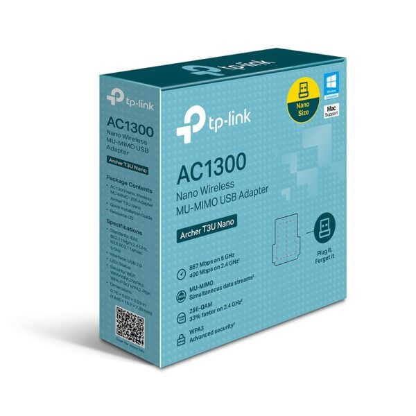 Adaptador de Red Wi-Fi Tp-Link USB Archer T3U AC1300 Nano Dual Band - Imagen 4