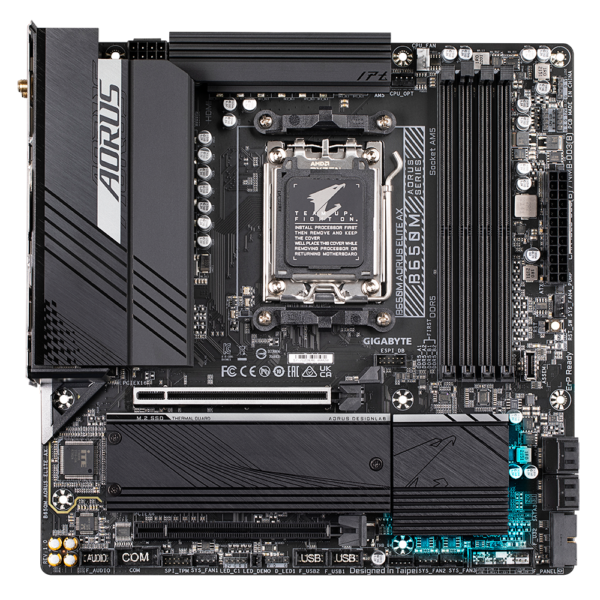 Mother Gigabyte B650M Aorus Elite AX 1.1 Socket AM5 - Imagen 2