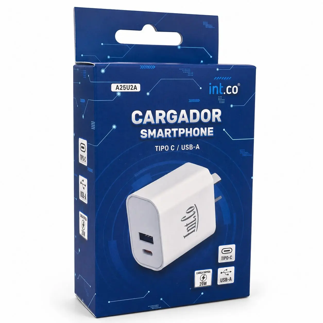 Cargador Intco USB C + USB A Carga Rapida - Imagen 3
