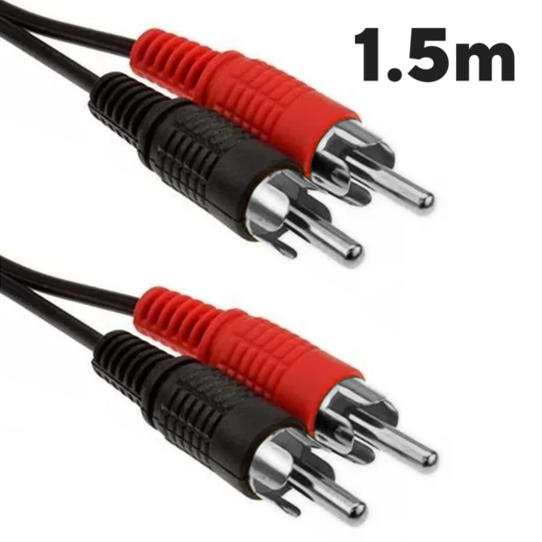 Cable 2 RCA a 2 RCA Generico x 1.50 mts