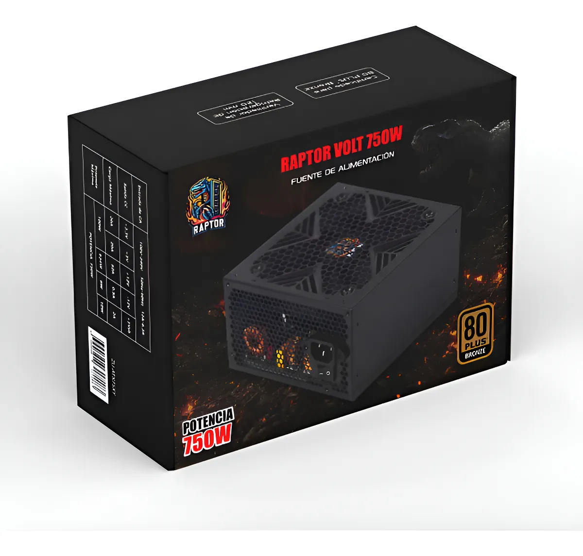 Fuente Raptor 750W 80 Plus Bronze - Imagen 2