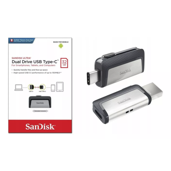 Pen Drive Sandisk Ultra Dual 32GB Tipo C 3.1 - Imagen 3