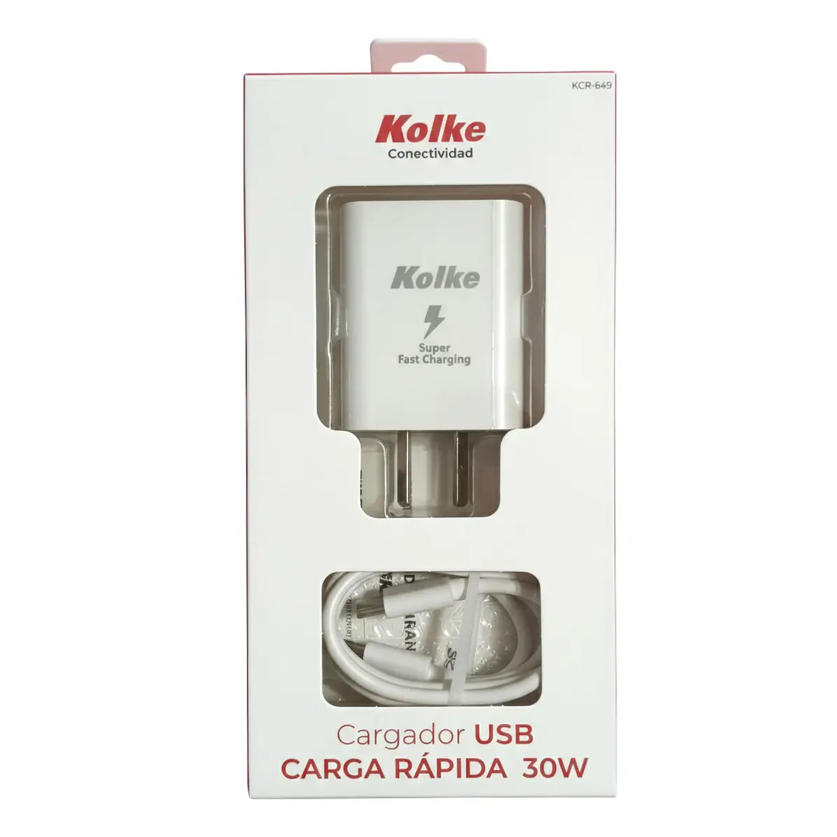 Cargador Kolke USB C Carga Rapida