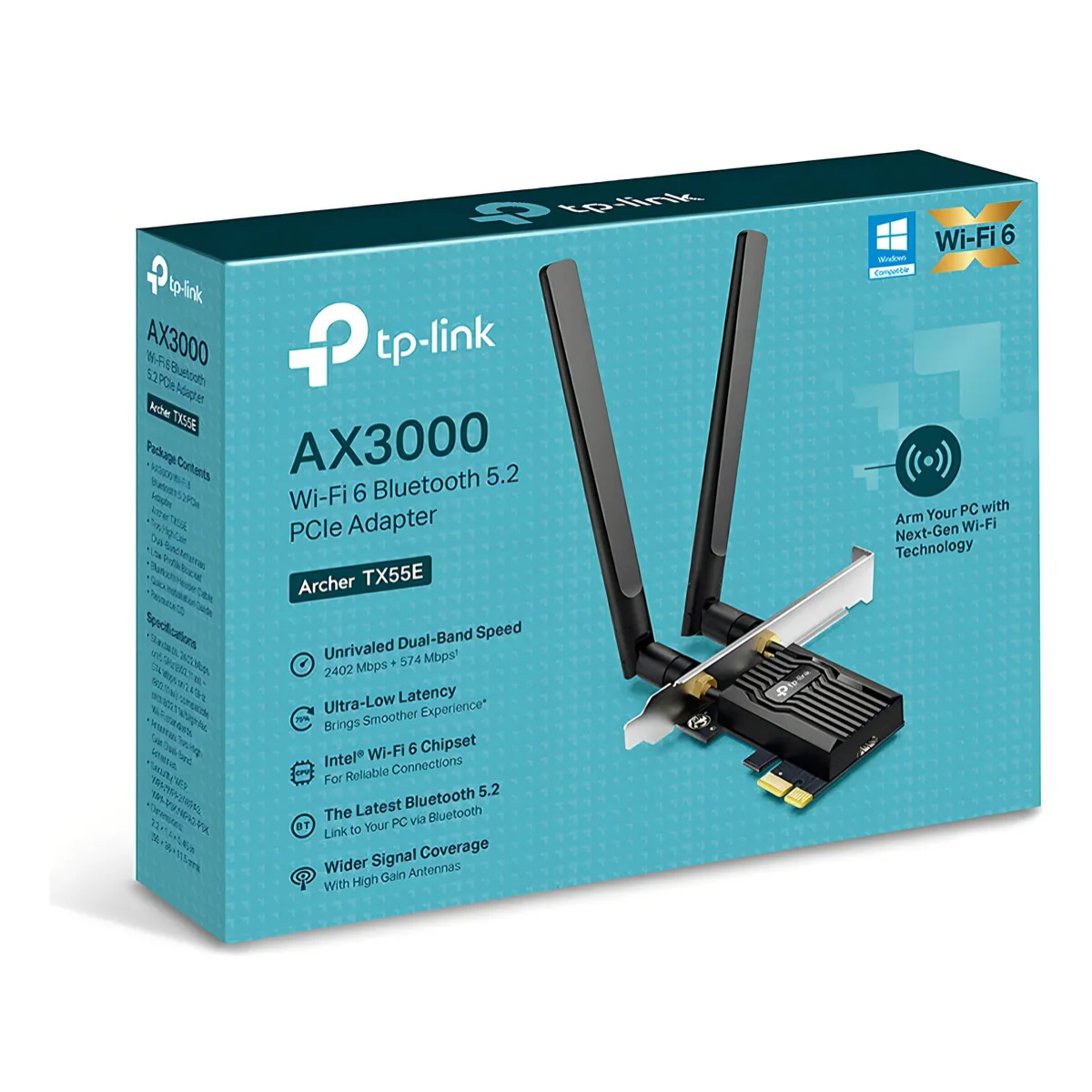 Placa De Red TP-Link PCI-E TX20U AX1800 Wi-Fi 6