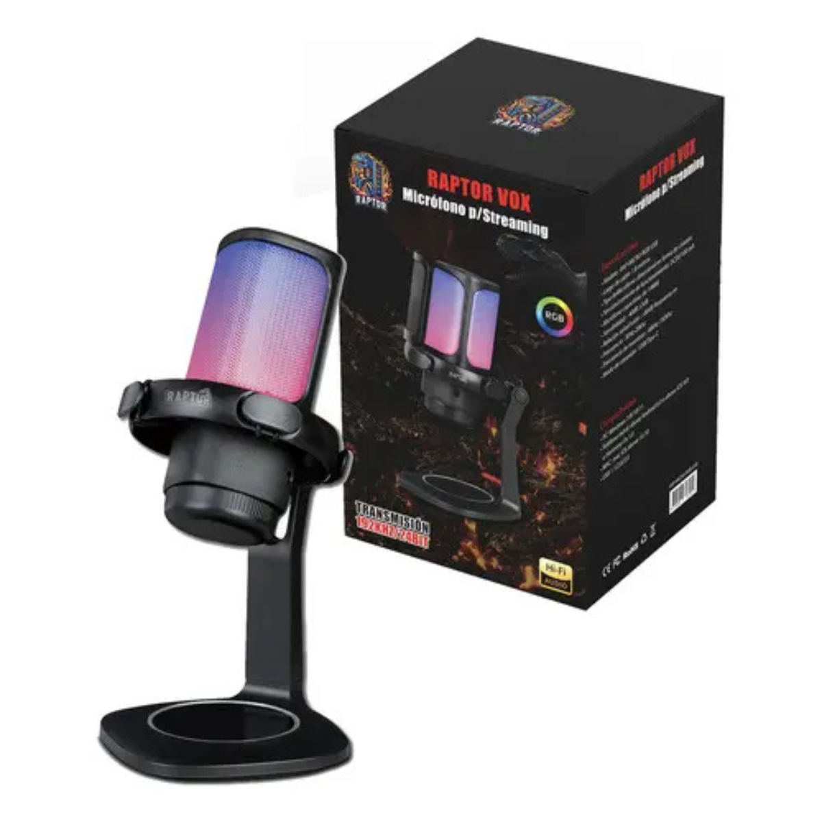 Microfono Raptor Vox Pro RGB USB
