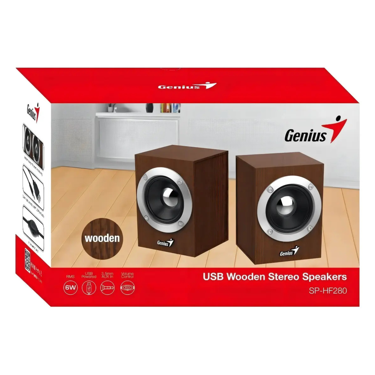 Parlantes Genius SP-HF280 USB - Madera