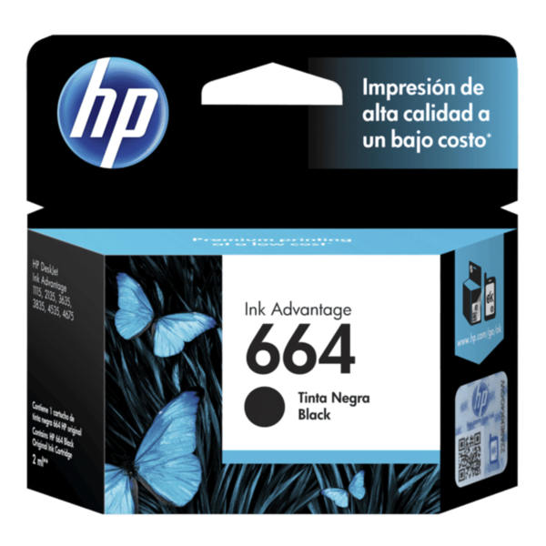 Cartucho Original HP 664 Negro 2ML