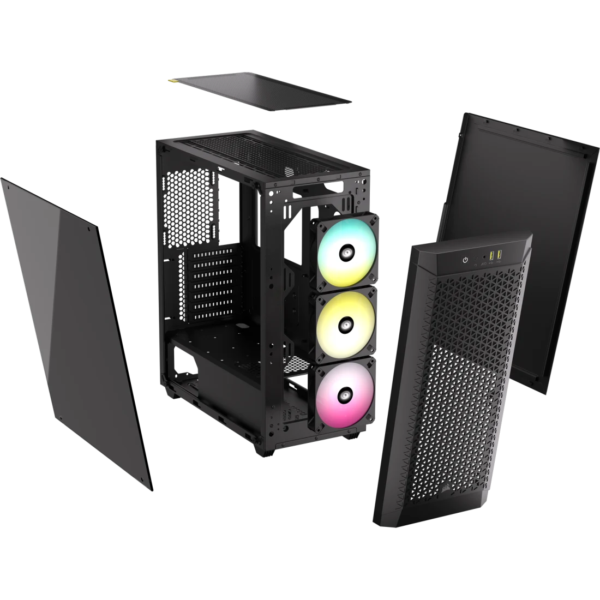 Gabinete Corsair 480T RGB Airflow ARGB x3 (Mid Tower) - Imagen 3