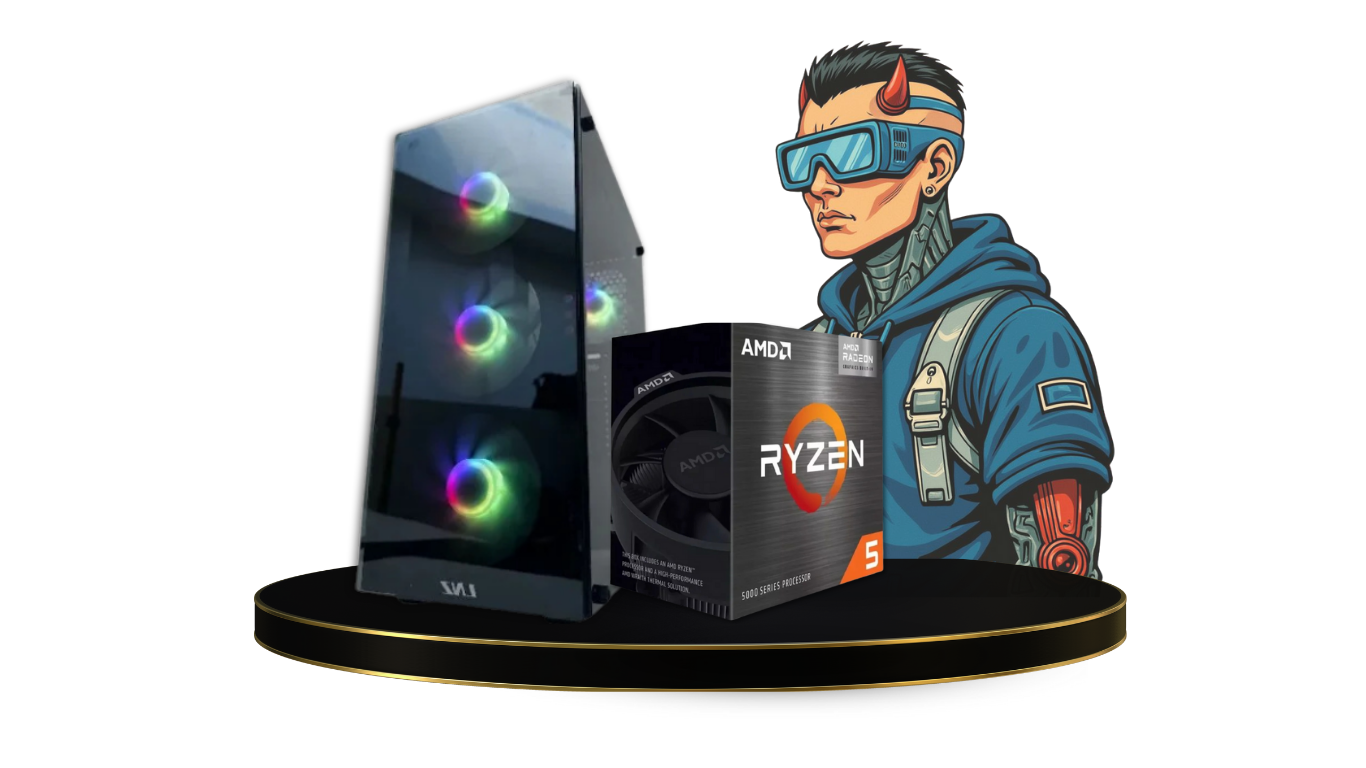 PC Ryzen 5 8500G - A620M - RAM 8GB DDR5 - M.2 256GB - 500W - Gabinete Y10
