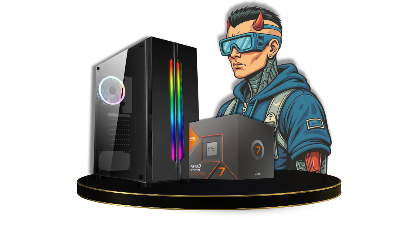 PC Ryzen 7 8700G - A620 - RAM 8GB DDR5 - M.2 512GB - 650W 80+ - Gabinete S8