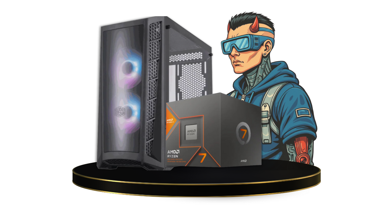 PC Ryzen 7 8700G - B650M - RAM 32GB DDR5 - M.2 1TB - 650W 80+ - Gabinete MB320