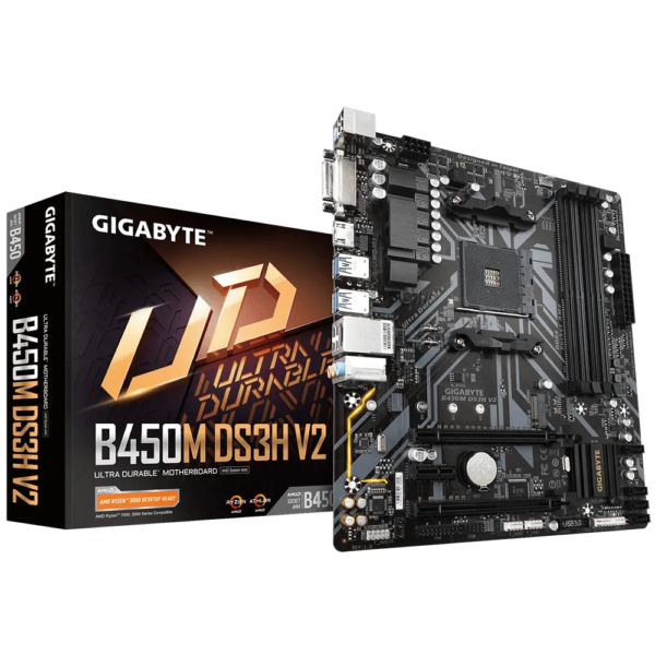 Mother Gigabyte B450M DS3H V2 Socket AM4 - Imagen 3