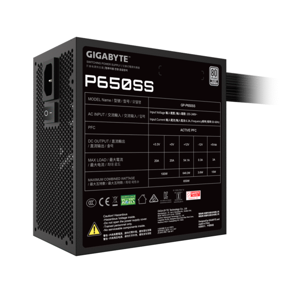 Fuente Gigabyte 650W 80 Plus Silver - Imagen 4