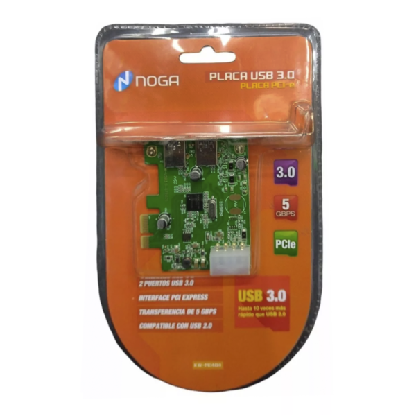 Placa PCI-E Noganet PE404 USB 2 Puertos - Imagen 2