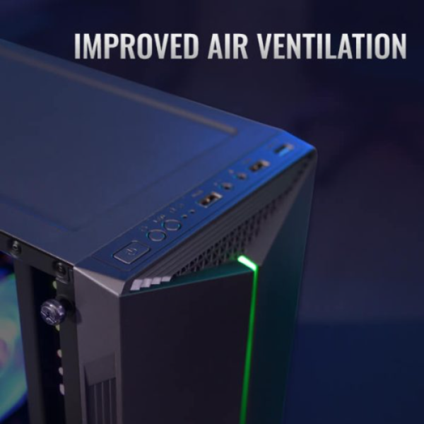Gabinete Aerocool Split Black (Mid tower) - Imagen 4