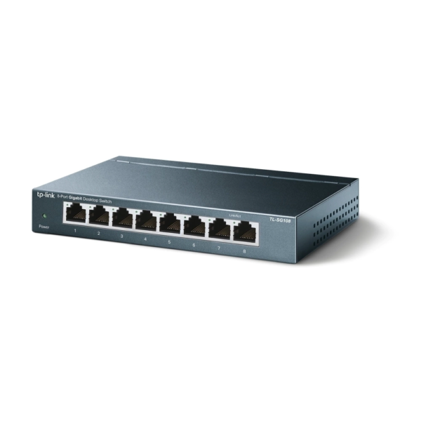 Switch Tp-Link 8B Gigabit Acero TL-SG108 - Imagen 2