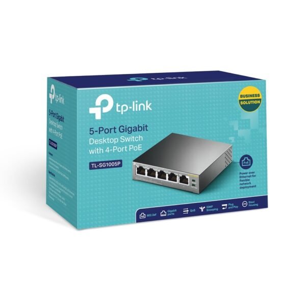 Switch Tp-Link 5P Gigabit 4 ptos Poe DS-105GP - Imagen 2