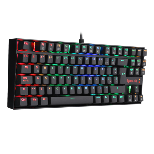 Teclado Gamer Redragon Kumara K552RGB-1R-SP Black Mecanico Switch Red