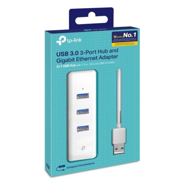Adaptador USB 3.0 a RJ45 Gigabit Tp-Link UE330 + Minihub - Imagen 3