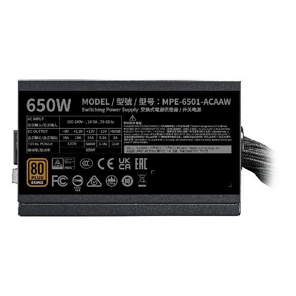 Fuente Cooler Master 650W 80 Plus Bronze - Imagen 2