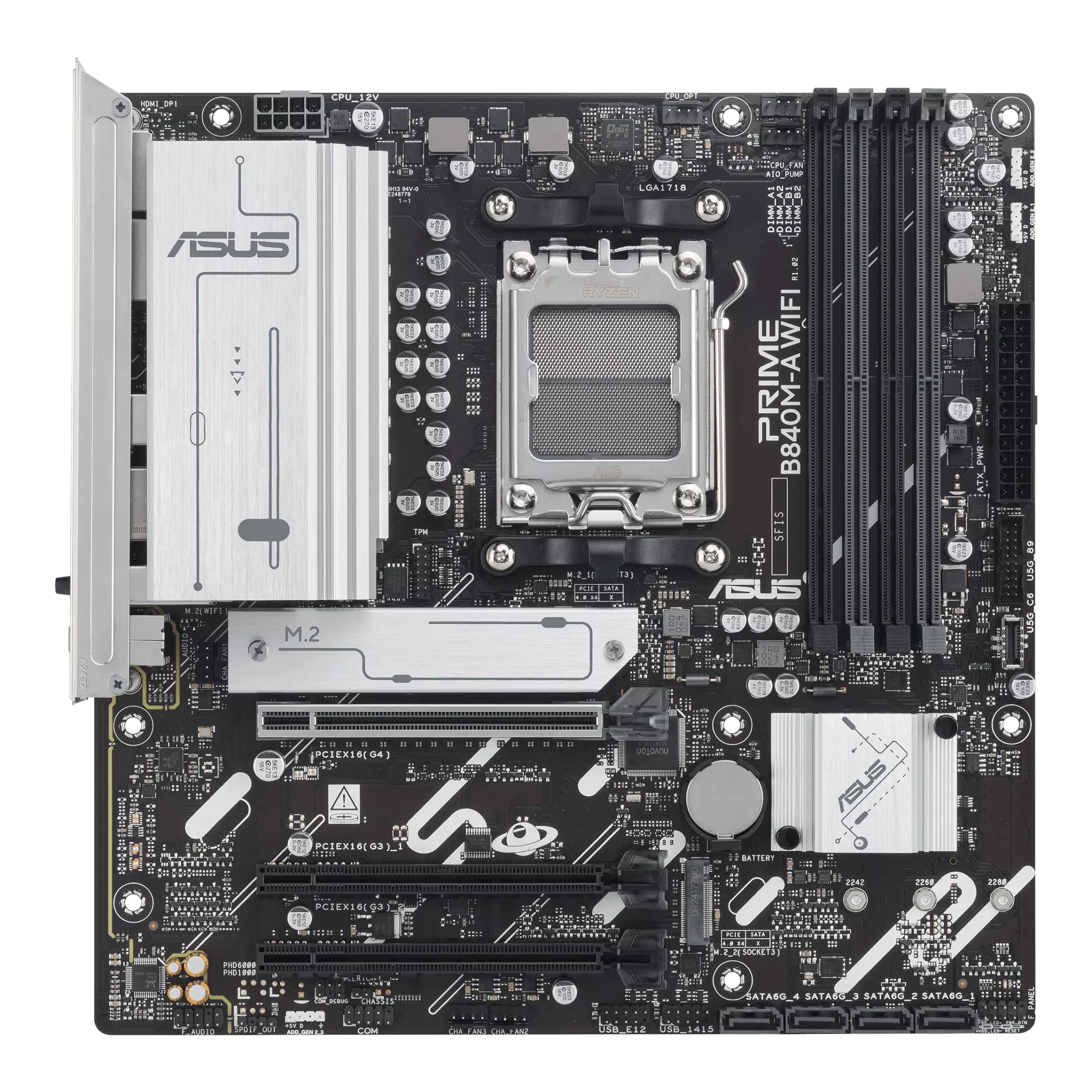 Mother Asus Prime B840M-A Wifi Socket AM5 - Imagen 2