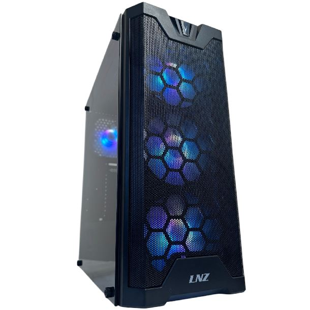 Gabinete LNZ Y11 Black 4 Fan ARGB / Vidrio Templado - Imagen 3